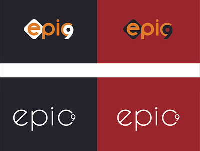 epic 9 branding flat graphic design logo minimal vector
