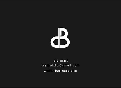 DB text based logo branding design flat graphic design icon logo