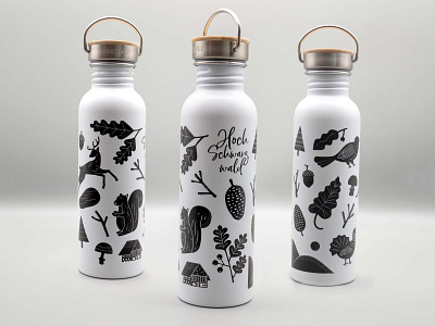Forest themed bottle design