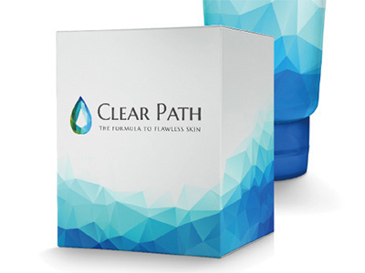 Clear Path Formula blue cosmetic illustrator polygon
