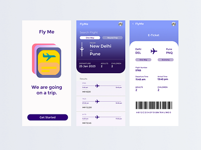 Fly Me - Flight Booking UI design homepage design ui ux visualdesign