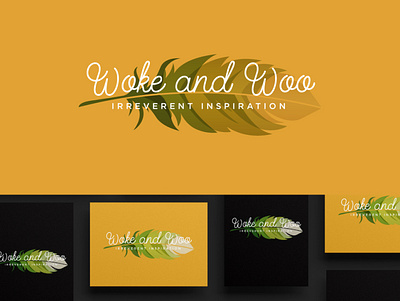 Woke and Woo branding creative design creative logo elegant feminine minimalist modern signature typography