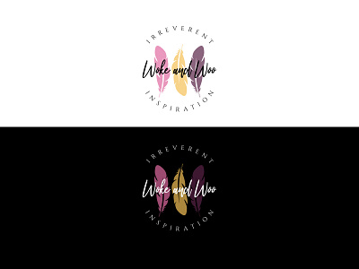 Woke and Woo Badge Concept attractive badge badge logo branding creative design creative logo elegant feminine minimalist modern signature typography