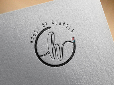 HOUSE OF COURSES LOGO DEZINE attractive branding creative design creative logo elegant icon minimal minimalist modern typography