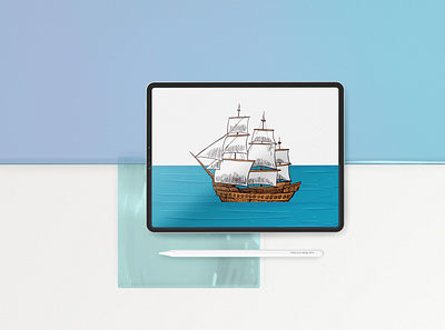 Sailing Ship Dezine attractive bold creative design design elegant illustration modern vectorart vivid colors