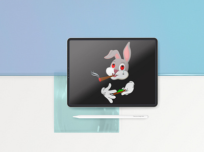 Smoking-Weed Bunny Dezine attractive bold branding creative design design elegant illustration modern smoking vectorart vivid vivid colors weed