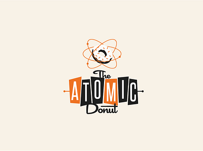 The Atomic Donut adobe illustrator attractive branding creative design creative logo icon illustration minimalist modern typography