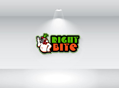 Right Bite Logo Design branding creative design creative logo elegant mascot mascot design modern typography