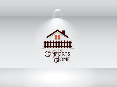 All The Comforts Of Home Logo Dezine attractive branding comforts creative design creative logo elegant home minimalist modern typography