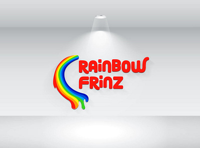 Rainbow Frinz - Logo Dezine branding creative design creative logo illustration melting minimalist modern rainbow sketch typography