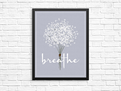 Breathe - Wall Art art branding canvas creative design design minimalist qoutes typography wall art