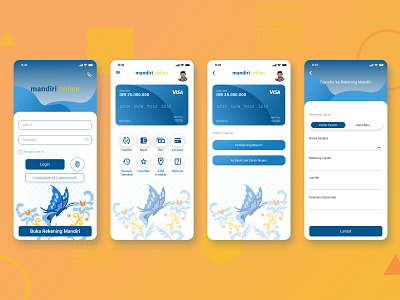[Redesign] Mandiri Online app appdesign banking banking app design figma illustration ui uiux uiuxdesign