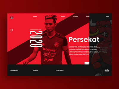 Hero section for Persekat website design figma football football club hero section indonesia ui uiux uiuxdesign website