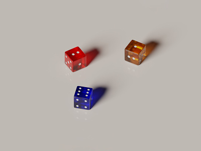 Some colorful dices 3d 3d art blender colorful gaming illustration render