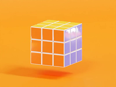 Rubik's Cube 3d 3d art 3danimation animation blender colorful gaming illustration puzzle render retro rubiks cube