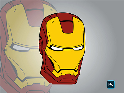 Iron Man Face adobe photoshop design illustration vector vector trace