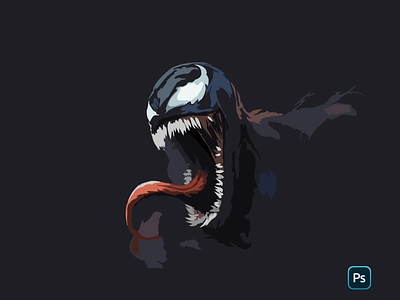 Venom Art by RAW adobe photoshop animation design flat illustration sticker vector vector trace web