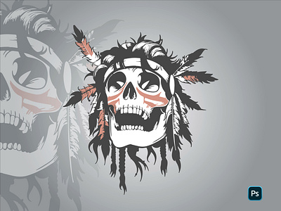 Red Indian Skull