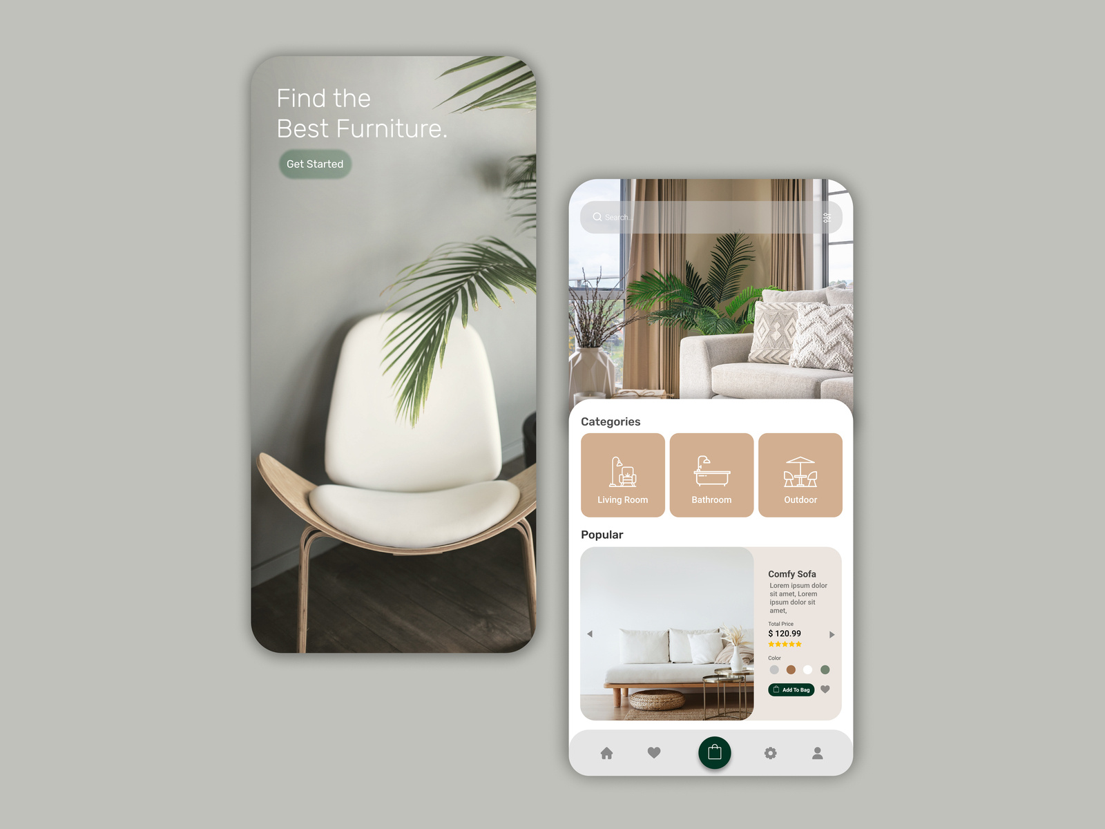 Furniture App Design by Behnaz Barabarian on Dribbble