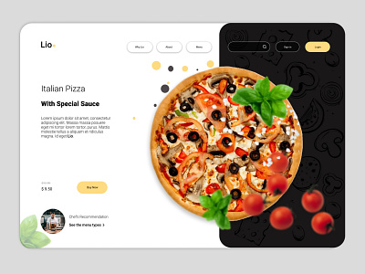 pizza web design branding design designer food icon illustration istanbul minimal pizza turkey typography ui ui design user experience ux userinterface