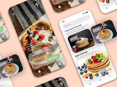 Pancake Order App Ui Design design food icon istanbul minimal turkey typography ui design userinterface ux