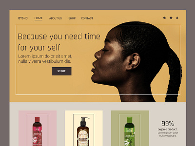 UI Skin care Website Design