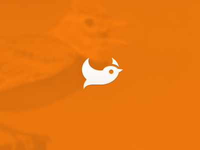 Mark bird chat bubble icon illustration logo mark