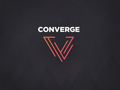 Converge Logo converge icon line logo triangle typography