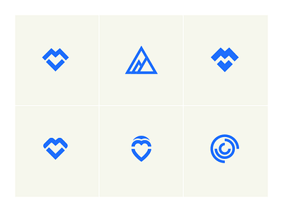 Logomark heart icons illustration illustrations logo mark