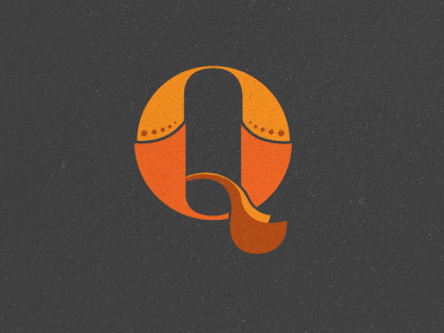 Q Drop Cap design font typography