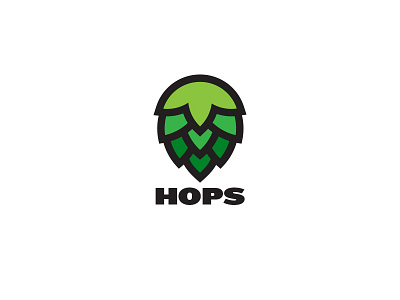 Hops logo beer hops icon logo logomark type