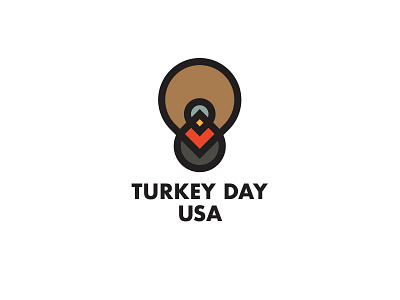 Turkey Day Logo branding futura icon logo logomark thanks giving turkey