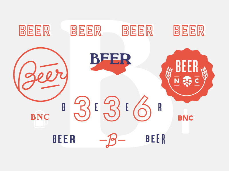 Beer Nc visual exploration north carolina type hand type typography beer mood board style brand illustration logo