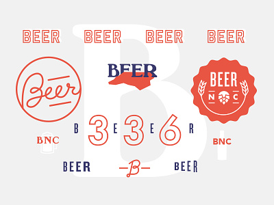 Beer Nc visual exploration beer brand hand type illustration logo mood board north carolina style type typography