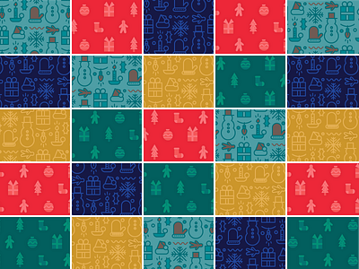 Holiday pattern illustrations