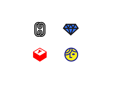 Logos box diamond icons illustrations illustrator logos person