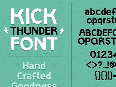 Download Kick Thunder design font lettering type typeface typography