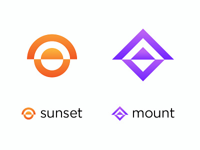 Logo Exploration draw icon illustrations logos sunset typography