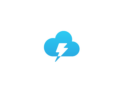 Lightning Cloud Chat Logo chat cloud icon illustration lightning logo logo concept
