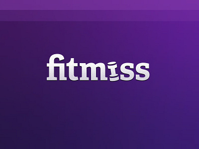 Fitmiss dumbbell fit fitness lettering logo typography weight