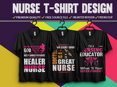 Nurse T-shirt Design Bundle custom halloween day retro trendy typography vinatge
