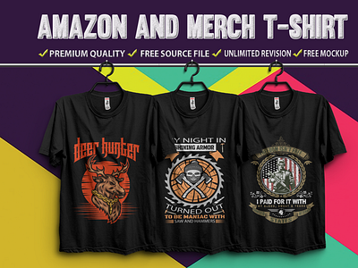 Amazon and merch Tshirt Design bundle