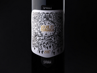 Solve et Coagula branding foxtrot foxtrotstudio illustration wine bottle wine label wine label design wine labels winelabel