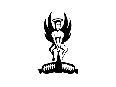 Wurst Eden Logo angel brand branding eden heven logo logotype mark symbol wurst wurst eden