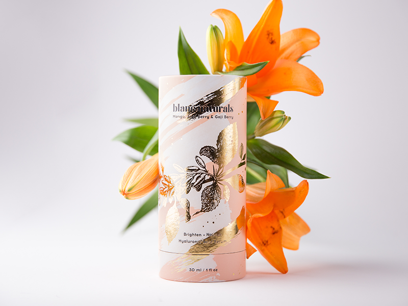 Blanc Naturals poland beauty tube foxtrot studio foxtrot foil gold skincare hotstamping label packagingdesign packaging
