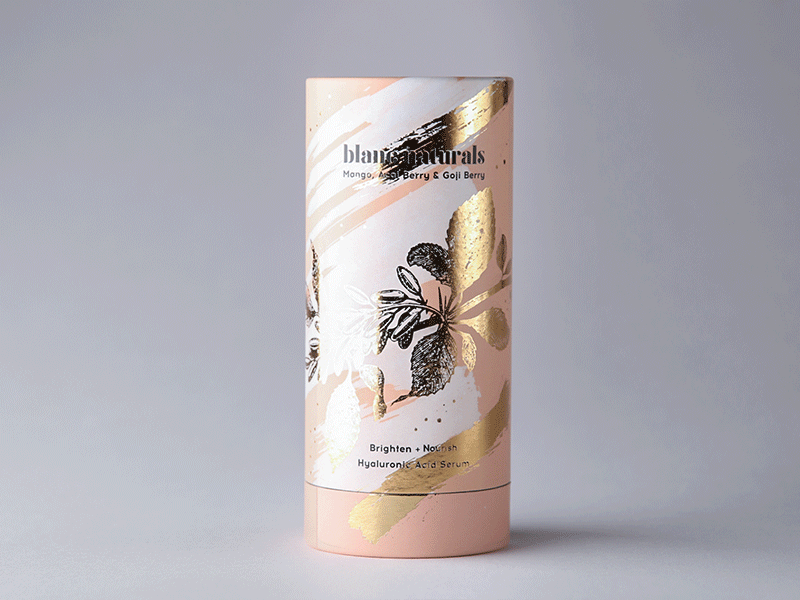 Blanc Naturals visualidentity design gif branding identity tube skincare poland packagingdesign packaging label hotstamping gold foxtrotstudio foxtrot foil beauty