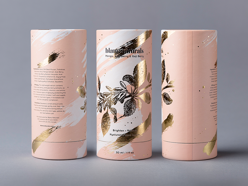 Blanc Naturals visualidentity tube skincare poland packagingdesign packaging label identity hotstamping gold foxtrotstudio foxtrot foil design branding beauty