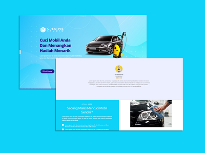 Car Wash branding design landing page design ui ux web website