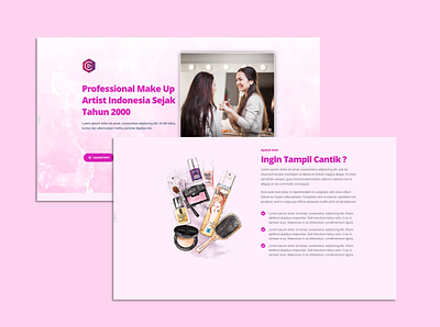 Makeup Artist branding design landing page design ui ux web website