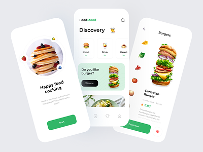 Food Cooking Inspiration 🍔 button card cards ui cooking cooking app design food food app green mobile mobile app mobile app design mobile design mobile ui navbar ui ui ux ui design ux ux design